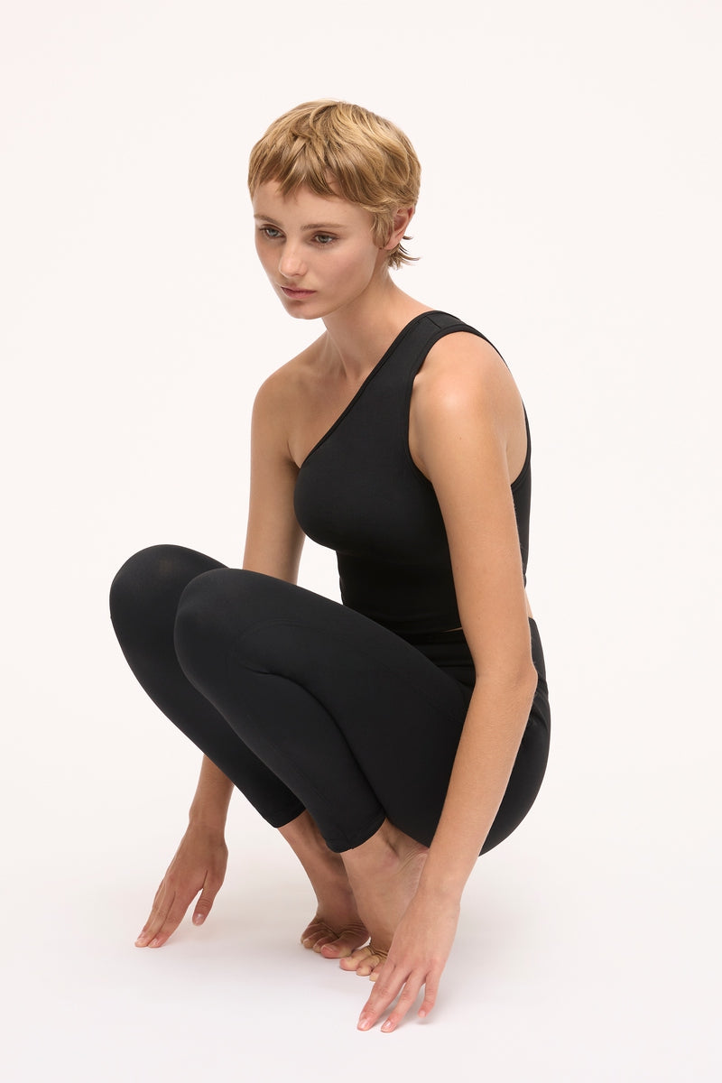 Elyse One Shoulder Top | Black
