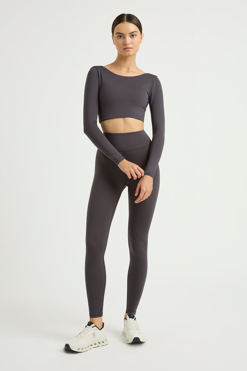 ONDA Collagen Long-Sleeve Scoop-Back Top
