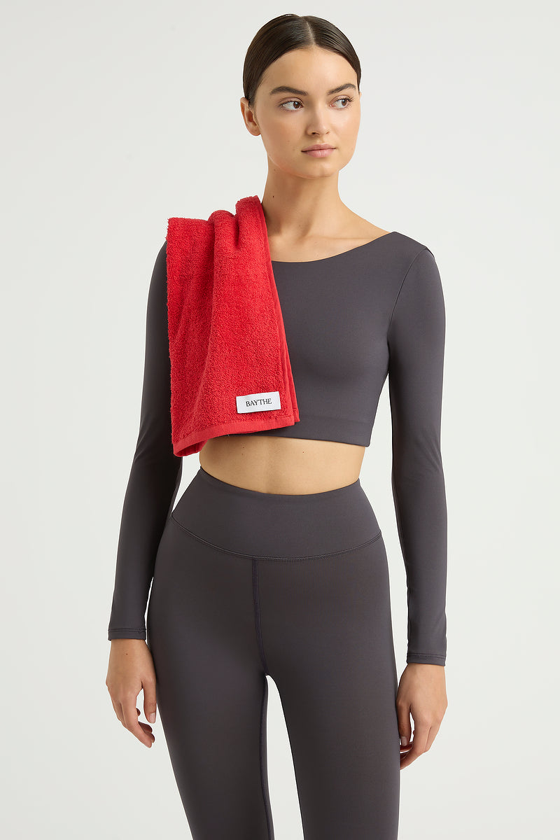 ONDA Collagen Long-Sleeve Scoop-Back Top