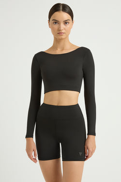 Collagen Long Sleeve Scoop Back Top
