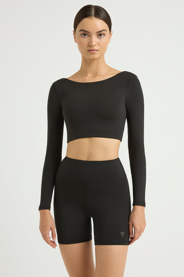 Collagen Long Sleeve Scoop Back Top