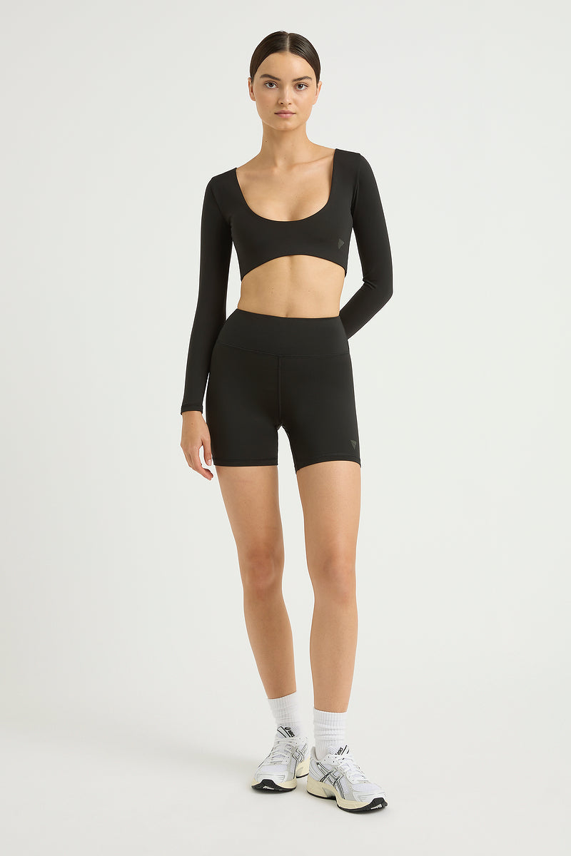 Collagen Long Sleeve Scoop Back Top